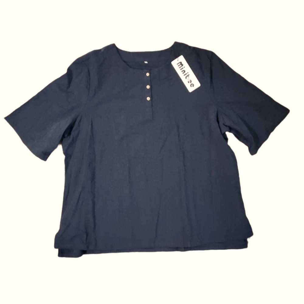 NWT Minibee XXL Shirt Blouse Navy